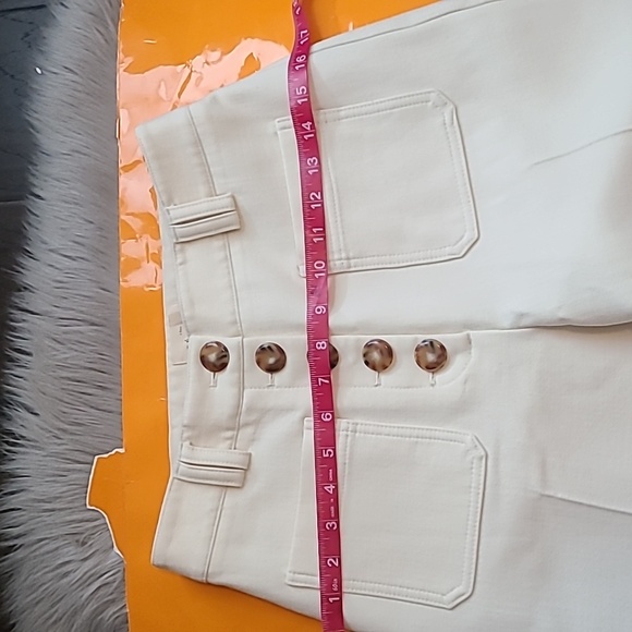 Sezane mid-high waist wool chuck trousers ecru - Picture 15 of 16